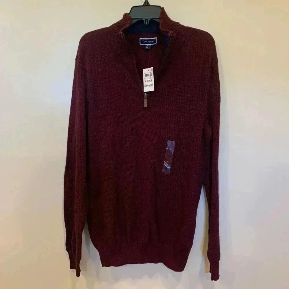 Mens Club Room Textured Sweater L NWT -B1